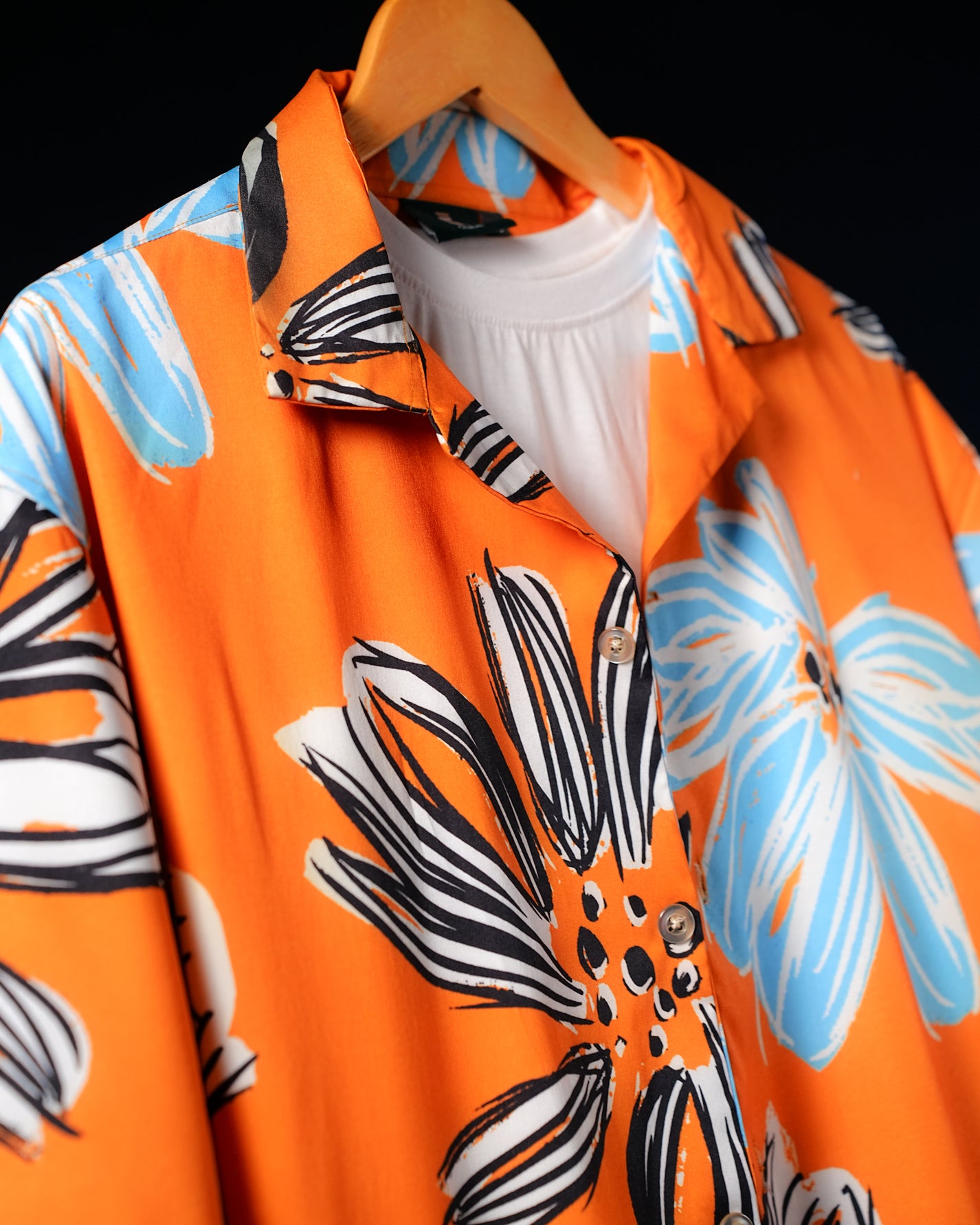 Marigold Resort Fit Printed Shirt