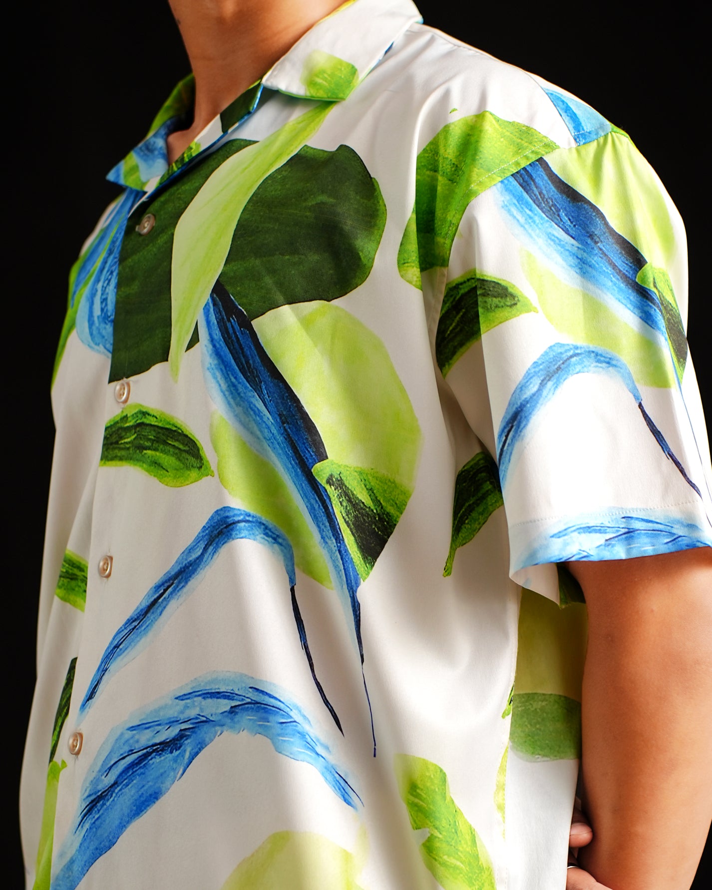 Fresh Breeze Resort Fit Satin Printed Shirt