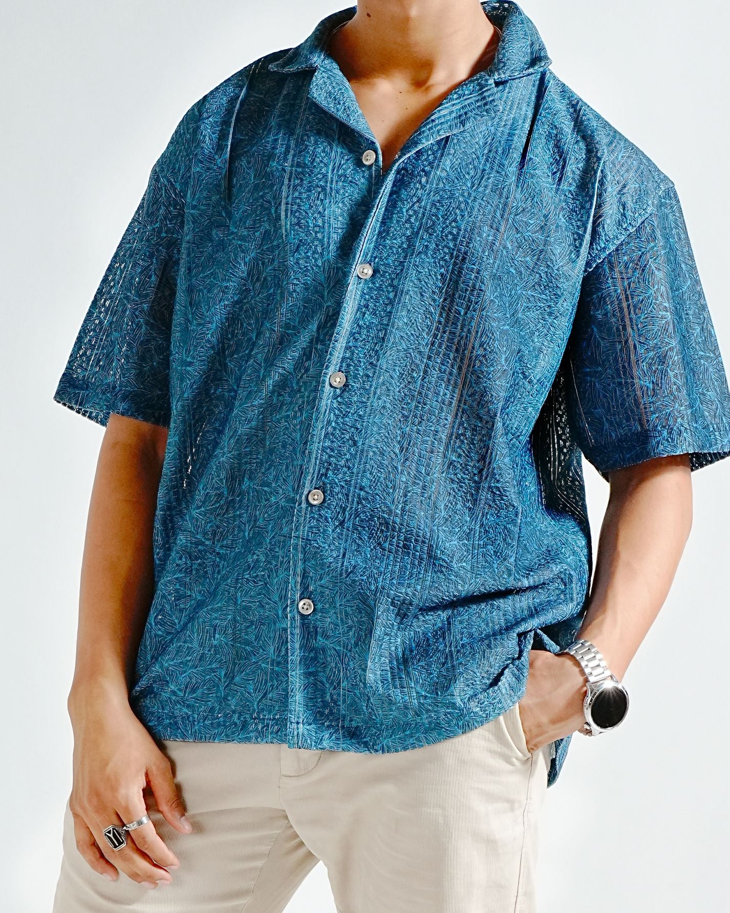 Lagoon Textured Relaxed Resort Shirt