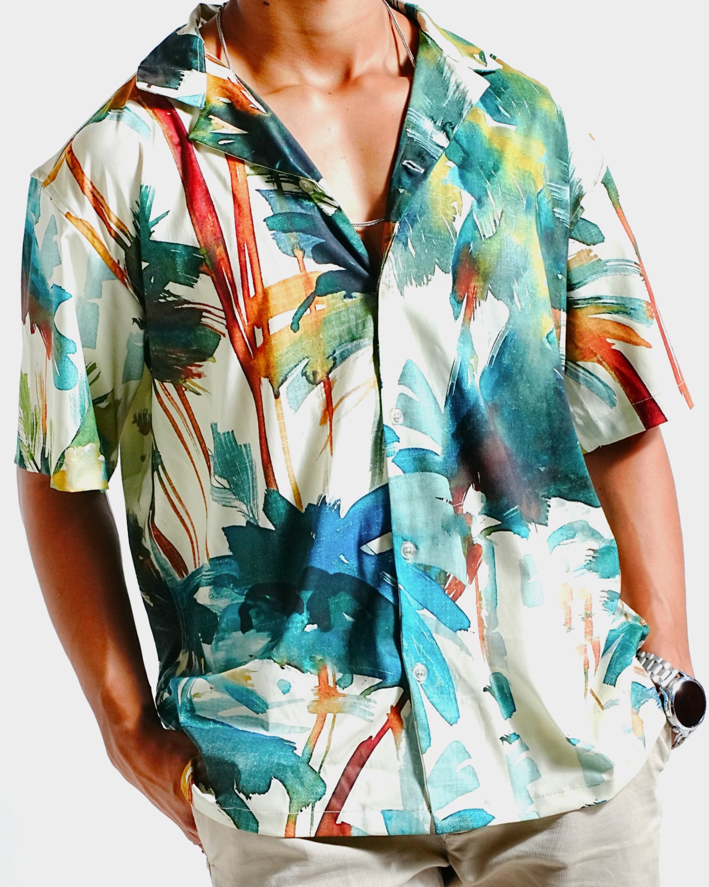 Rainforest Oversized Printed Shirt