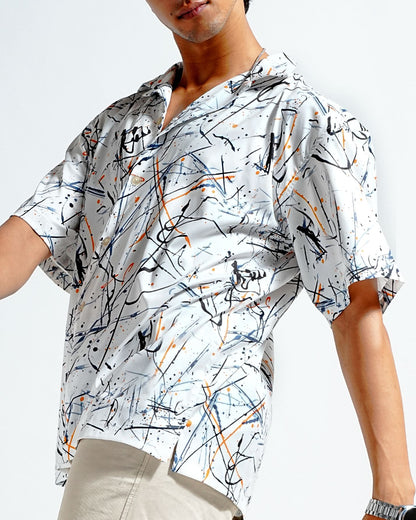 Scribblings Club Fit Printed Shirt