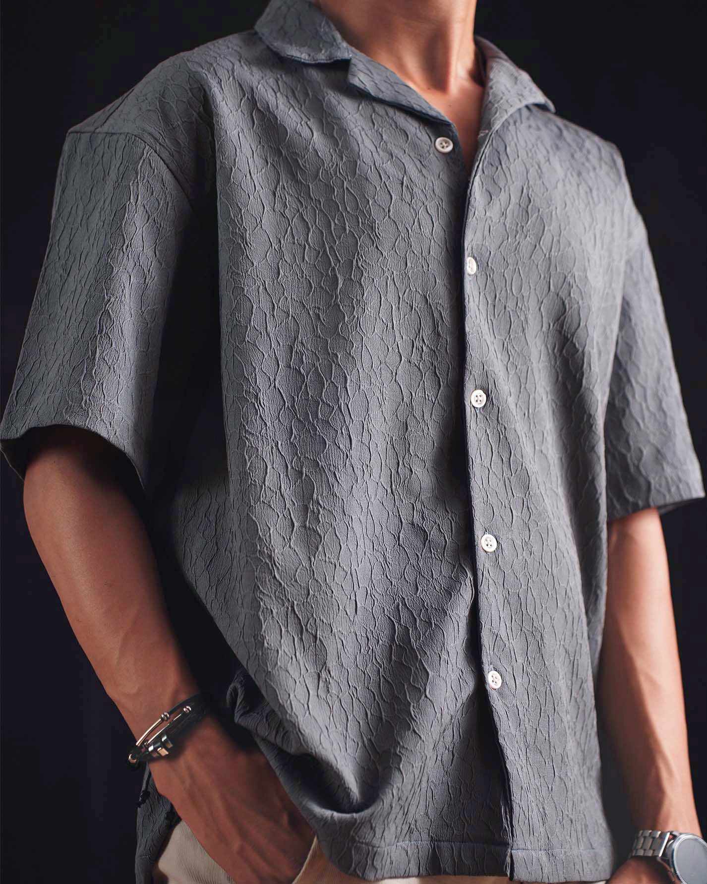 Dark Skies Textured Relaxed Fit Shirt