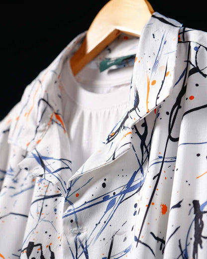 Scribblings Club Fit Printed Shirt