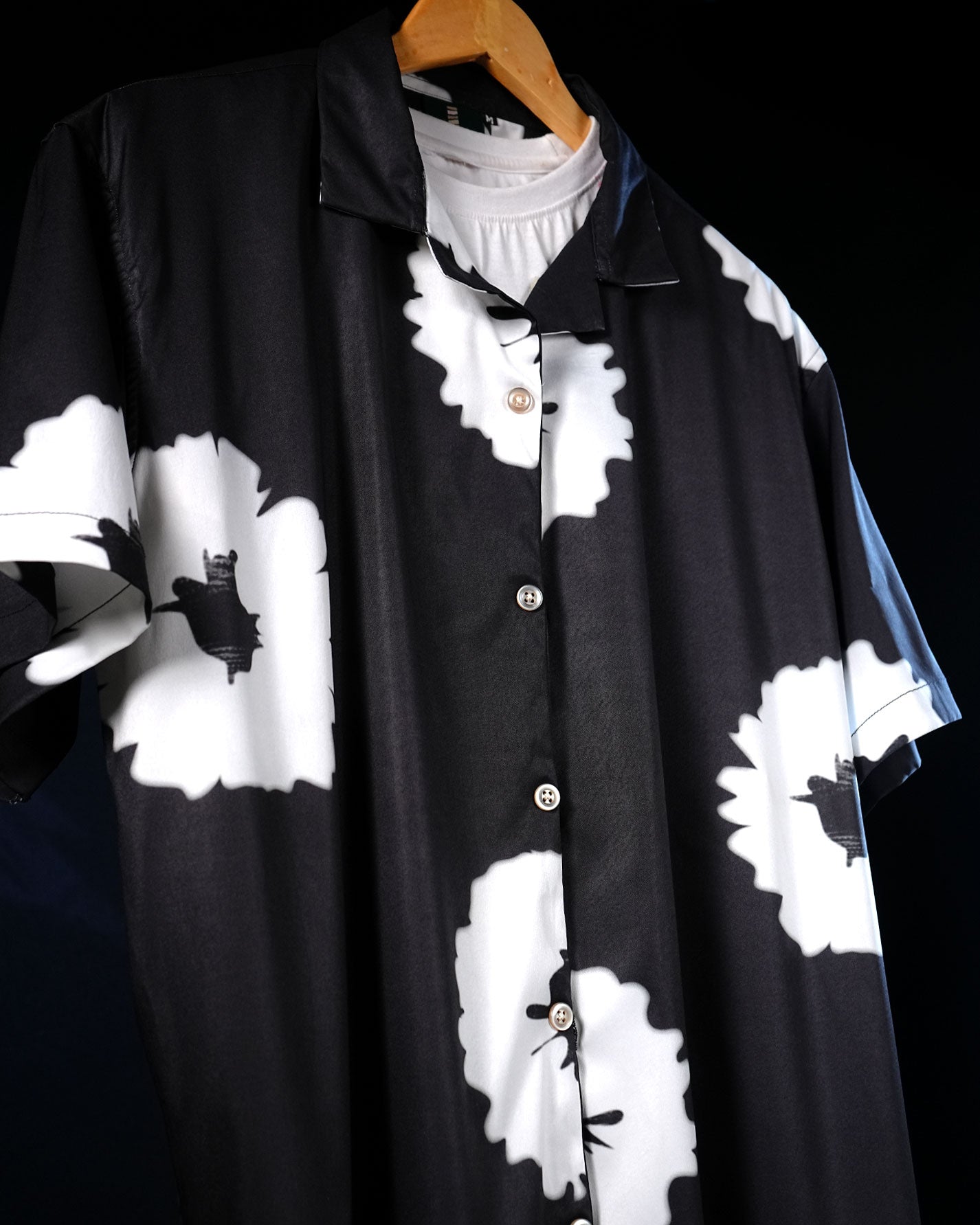 Faded Blossom Satin Printed Shirt