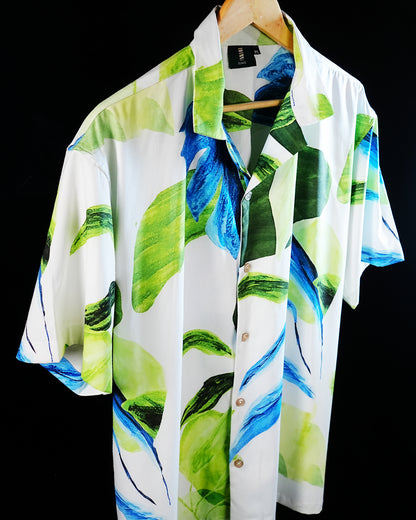 Fresh Breeze Resort Fit Satin Printed Shirt