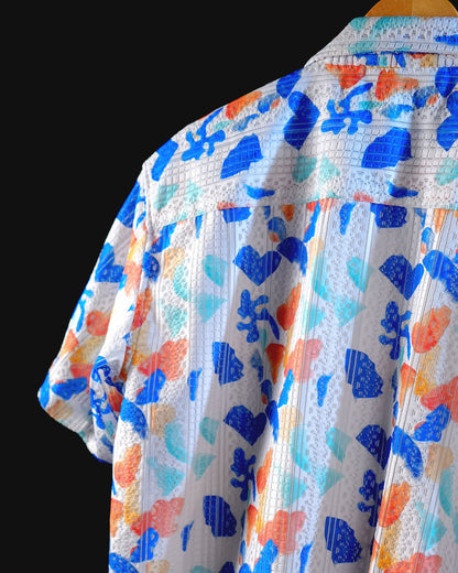 Drops of Color Textured Relaxed Fit Printed Shirt